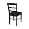 International Concepts Set of 2 Madrid Ladderback Chairs, Black C46-2P - alternate 3
